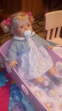 Очень красивая куколка, 43 см. Испанская кукла Лоренс. Куколка мягкотелая, со зв. . фото 3