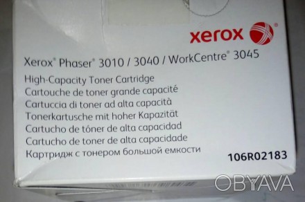 Картридж Xerox 106R02183 PH3010/3040/WC3045 Black (2300 стр) оригинал.

Любая . . фото 1