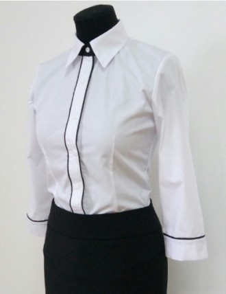 Рубашка женская для официанта 
Ткань рубашечная 105г/м2

Состав 65%ПЕ 35%ХБ
. . фото 2