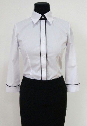 Рубашка женская для официанта 
Ткань рубашечная 105г/м2

Состав 65%ПЕ 35%ХБ
. . фото 3