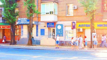 Фасадный магазин-кафе-офис в ТОПовом месте.Фасадный вход с крыльцом и фасадное о. Приморский. фото 6