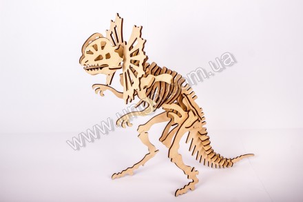 динозавр Дилофозавр 3д пазлы-конструктор в коробке лазерная резка собственное пр. . фото 3