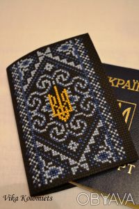 Вышитая обложка на паспорт послужит отличным подарком для близкого человека. Тех. . фото 6
