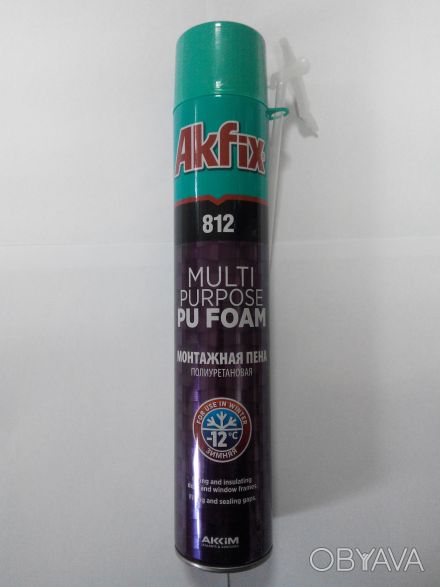AKFIX 812 представляет собой однокомпонентную полиуретановую монтажную пену, зат. . фото 1