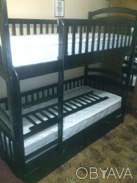 Производим Детские двухьярусные деревяные кровати Карина и Карина-Люкс. по самым. . фото 5