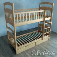 Производим Детские двухьярусные деревяные кровати Карина и Карина-Люкс. по самым. . фото 6