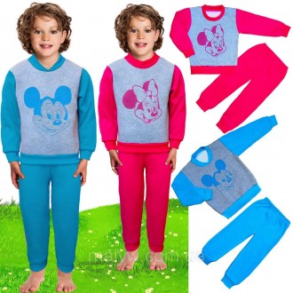 Детские трикотажные пижамы оптом и в розницу
Пижама "Микки" 
 
Размерный ряд: 86. . фото 2