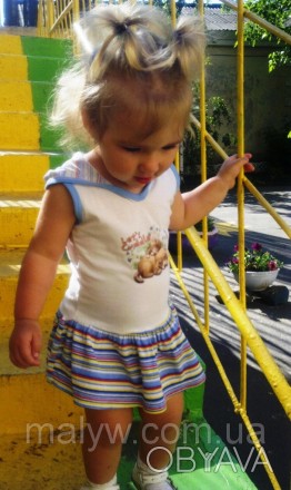 Детские трикотажные платья оптом и в розницу Детское трикотажное платье "Капюшон. . фото 1