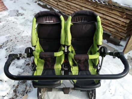 Продам коляску для двойни Tako Jumper Duo. В комплекте - шасси с 4 колесами, 2 п. . фото 4