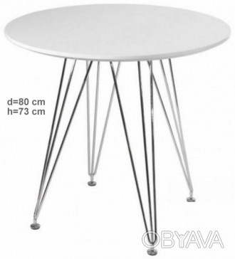 обеденный, хромированные ножки, диаметр 80 см

Обеденный круглый стол Париж
К. . фото 1