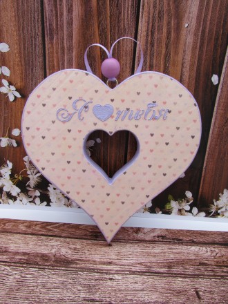 Большое сердце-подвеска из сосны, прекрасный подарок на День Св. Валентина. Тако. . фото 4
