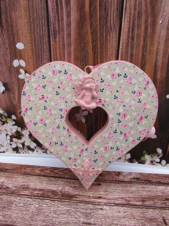 Большое сердце-подвеска из сосны, прекрасный подарок на День Св. Валентина. Тако. . фото 3