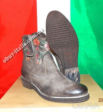 Фирменные женские кожаные ботинки известной итальянской фирмы ALKIMIA   оригинал. . фото 1