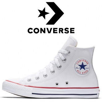 Кеды Converse Chuck Taylor All Star ⭐ оригинал, белые, кожаные, высокие,   модел. . фото 2