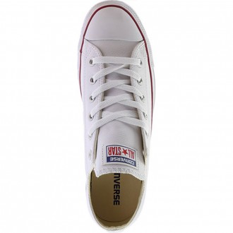 Кеды Converse Chuck Taylor All Star ⭐ оригинал, белые, кожаные, низкие,   модель. . фото 6