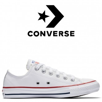 Кеды Converse Chuck Taylor All Star ⭐ оригинал, белые, кожаные, низкие,   модель. . фото 2