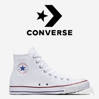 Кеды Converse Chuck Taylor All Star   ⭐  оригинал, белые, высокие,   модель M765. . фото 1