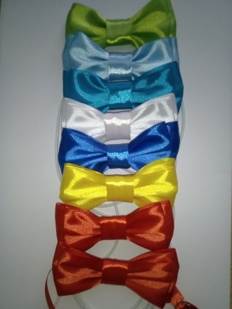 Новые нарядные галстуки - бабочки атласные и репсовые, на застежке или на резинк. . фото 4