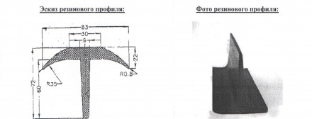 Т-профиль резиновый уплотнитель для автомобильных весов; т-профіль ущільнювач.2 . . фото 5