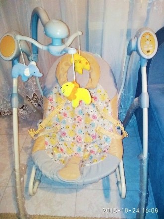 Кресло-качалка-колыбель подходит для малышей от рождения. Незаменимый помощник д. . фото 4