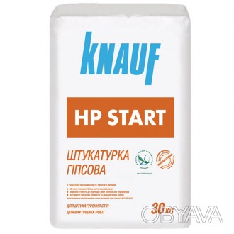 Штукатурная смесь Knauf HP-Start на основе гипса, наполнителей и полимерных доба. . фото 1