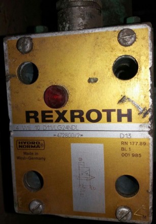 Продам новое с хранения гидравлическое оборудование Rexroth 4WE 10D11/LG24NDL. . фото 2