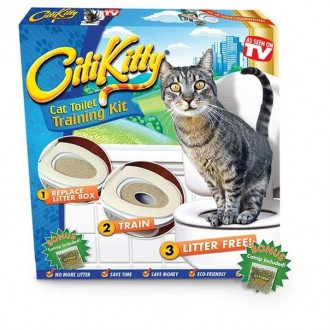 Набор для приучения кошки к унитазу CitiKitty был разработан ветеринарами в США . . фото 2
