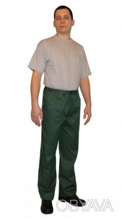 Рабочие брюки мужские.  Присобранный по бокам на резинку притачный пояс, застеги. . фото 1