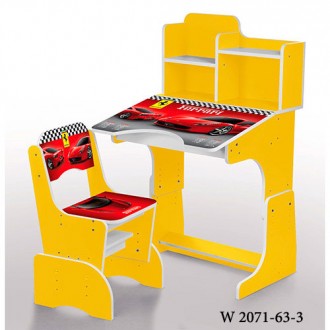 Детская парта со стульчиком W 2071 для дома. И столик и стульчик можно регулиров. . фото 12