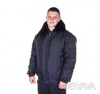 Утепленная куртка для охранника на резинке, застежка потайная центральная на мол. . фото 1