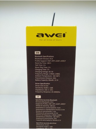 БЕ СПРОВОДНЫЕ НАУШНИКИ   AWEI T5
Беспроводные наушники  Awei T5 -  Маленькие, н. . фото 8
