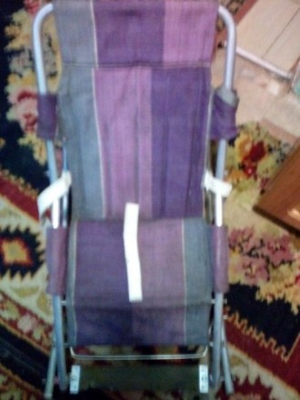 Детское кресло качалка времён СССР алюминиевое. Есть ремни. Положение сидя, лёжа. . фото 4