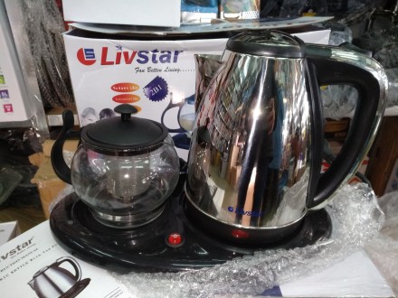 Электрочайник 1,8 л + Заварник 0,8 л. Livstar LSU-1166 (1500W)

Чайник с завар. . фото 2