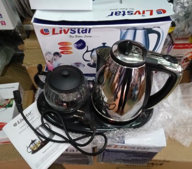 Электрочайник 1,8 л + Заварник 0,8 л. Livstar LSU-1166 (1500W)

Чайник с завар. . фото 10