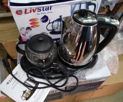 Электрочайник 1,8 л + Заварник 0,8 л. Livstar LSU-1166 (1500W)

Чайник с завар. . фото 9