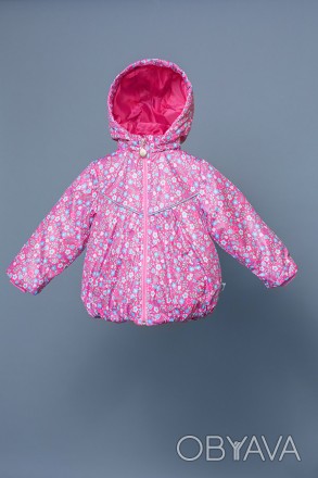 Утепленная демисезонная курточка для девочки с трикотажными манжетами.
Куртка дл. . фото 1