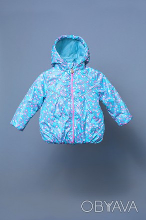 Утепленная демисезонная курточка для девочки с трикотажными манжетами.
Куртка дл. . фото 1