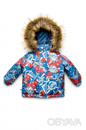 Плотная ветрозащитная ткань.
Утепленная зимняя куртка для мальчика 4 — 6 лет.
Ку. . фото 1