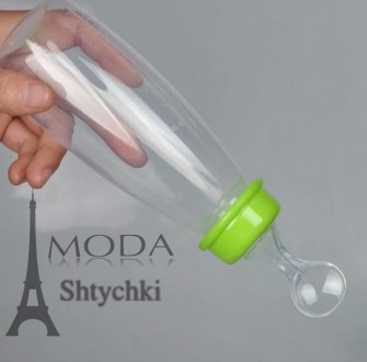 Детская бутылочка с ложечкой для кормления на 240 мл., материал: пластик- нетокс. . фото 4