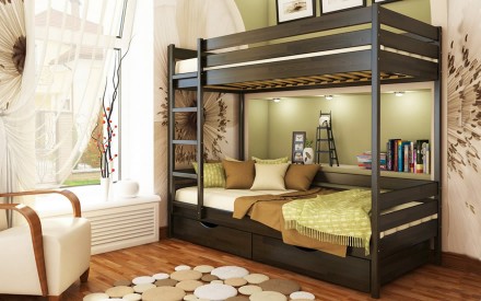 Кровать  с ящиками – стильная кровать для малышей и подростков от фабрики Венгер. . фото 3