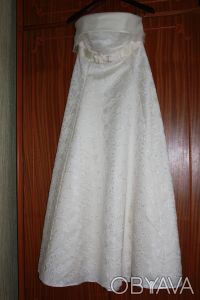 Продам свадебное платье на корсетной основе р. 44-46. Фасон ампир, цвет слоновой. . фото 5