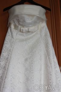 Продам свадебное платье на корсетной основе р. 44-46. Фасон ампир, цвет слоновой. . фото 4