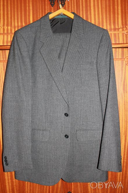 Продам мужской шерстяной костюм двойку (пиджак+брюки). Р.48, на рост 176 см.Цвет. . фото 1