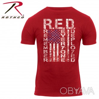 Тематическая футболка Rothco с надписью R.E.D. и принтом.
Печатный ярлык (не ца. . фото 1