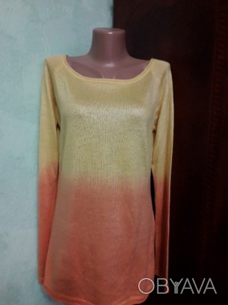 легкий свитерок желто-оранжевого цвета, ткань износостойкая, легко стирается.Раз. . фото 1