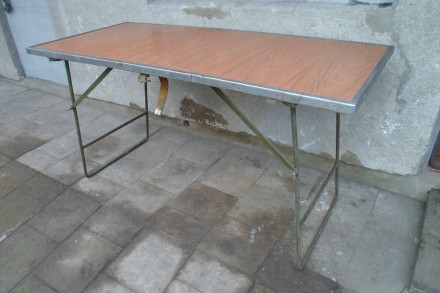 стіл розкладний верх полірований роз 150на65см обшитий метал кутниками нержавійк. . фото 2
