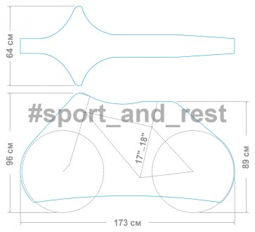 Чохол для велосипеда для розміру рами М (17”..18”). Призначений для захисту вело. . фото 5