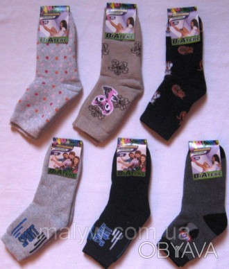 Теплые махровые носки украинского производства. Разнообразные комбинации расцвет. . фото 1