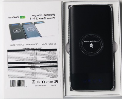 Портативный аккумулятор (Power bank) для телефонов и планшетов с беспроводной за. . фото 3
