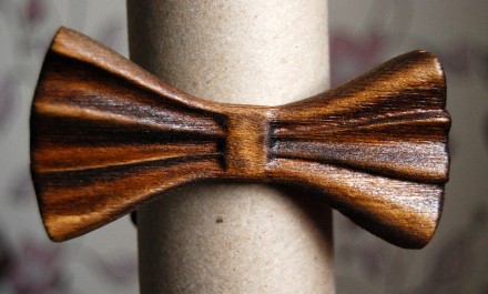 Деревянная бабочка галстук 3D Мулат - 1 ручной работы, серия Зиррикот Галстук ба. . фото 4